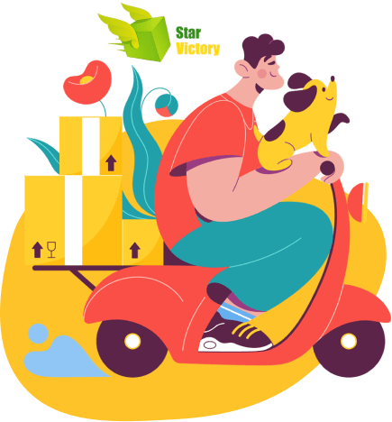 A man delivers a parcel